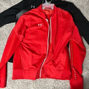 Underarmour red zip up jacket